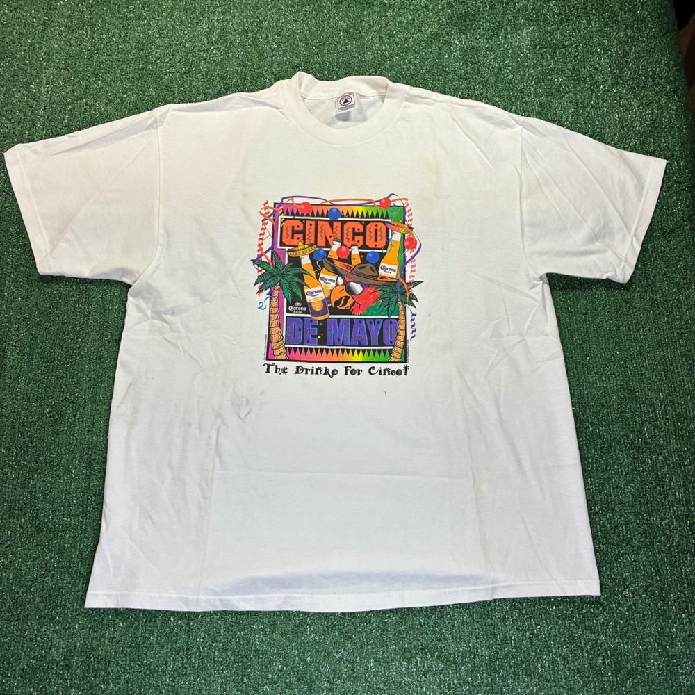 Vintage 90's Corona Cinco De Mayo Beer Graphic T-shirt